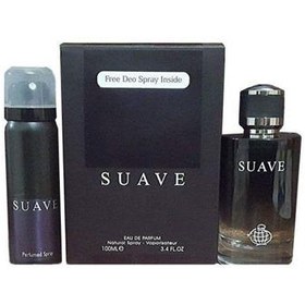 عطر ادکلن مردانه دیور ساواج فراگرنس ورد سوآو (Fragrance World Suave + Spray - Dior Sauvage) با اسپری-لیمونا